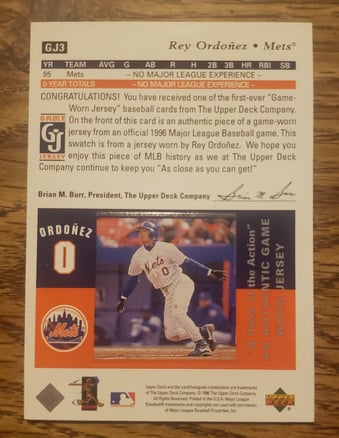 The latest addition to my Tony Gwynn collection: 1997 UD Game Used Jersey  Auto numbered 15/19. This is one of the first game-used jersey cards ever  produced. : r/baseballcards