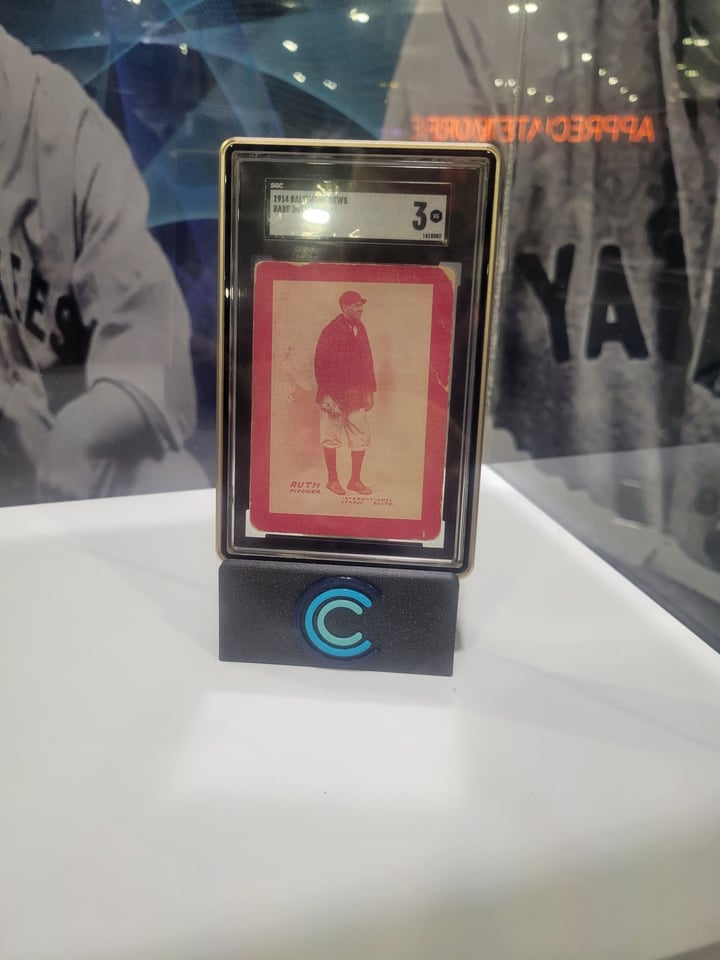 The 1914 Baltimore News Babe Ruth Rookie Card with the Orioles