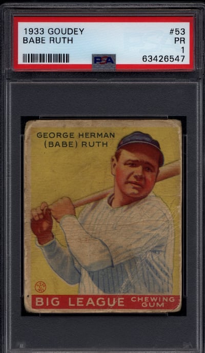 1933 Goudey Ruth PSA 1