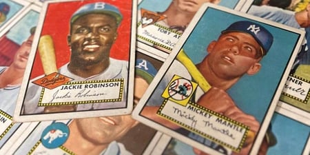 1952 Topps Mickey Mantle and Jackie Robinson-1