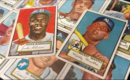 1952 Topps Mickey Mantle and Jackie Robinson