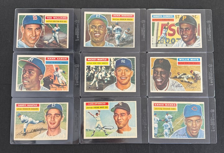 Last of Childhood Collection 1956 Topps Baseball Set W/ Mickey Mantle