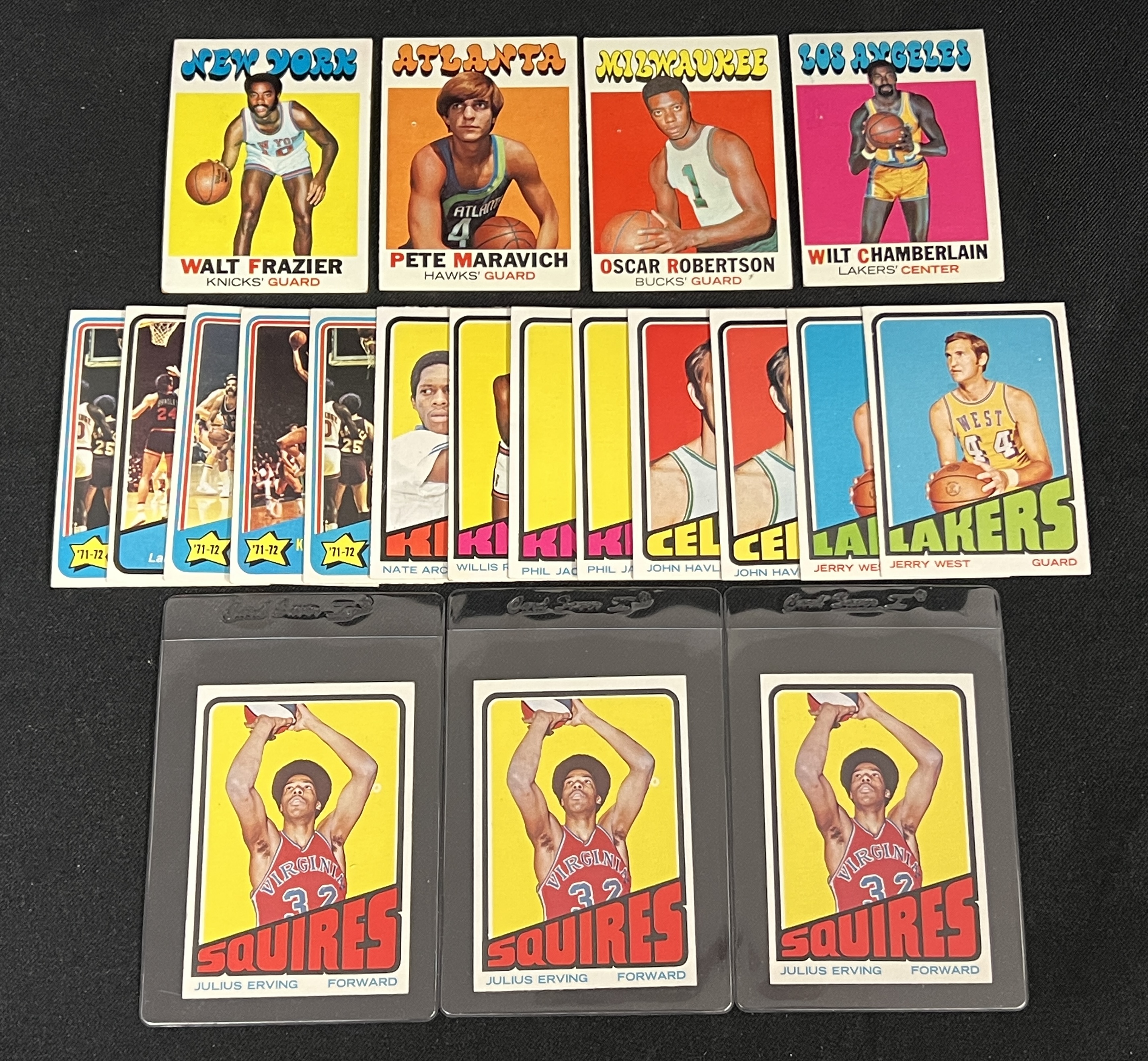 Three Dr. J 1972 Topps Rookie Cards Highlight the Zionsville Collection