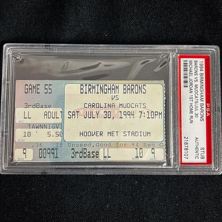 PSA Does Grade and Authenticate Ticketmaster Tickets
