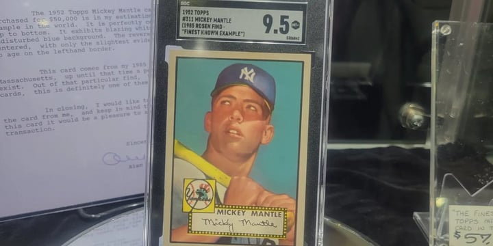1952 Topps Mickey Mantle Rookie SGC 9.5 Will Break T206 Wagner Record