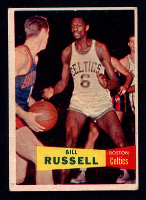 Bill Russell jumping over his own - Basketball Forever