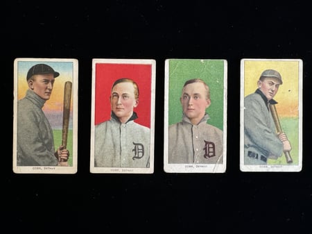 Four T206 Ty Cobbs