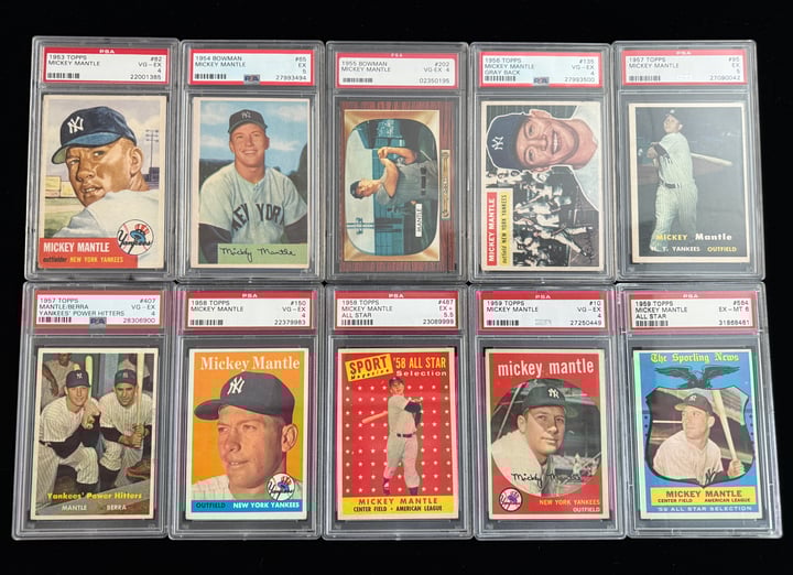 Just Collect YouTube Channel Leads to Graded Mickey Mantle Collection