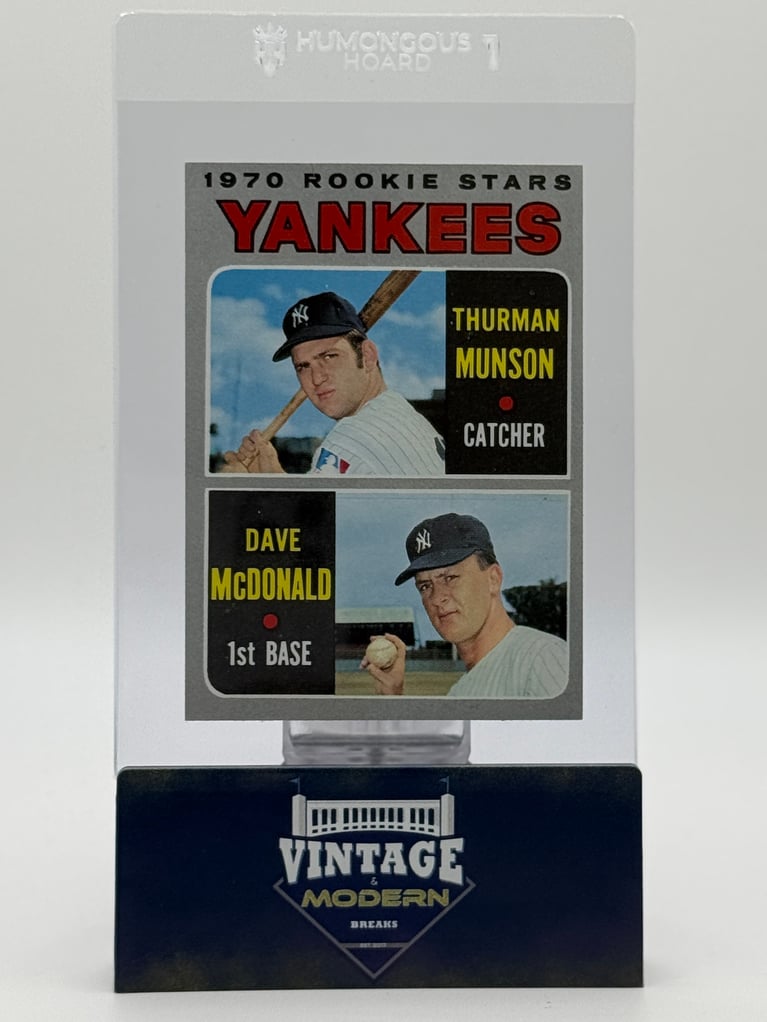 Thurman Munson Rookie Card Pulled from Sealed 1970 Topps Cello Pack