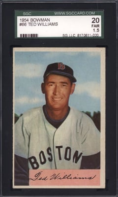 1954 Bowman #66 Ted Williams
