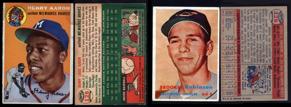 Hank Aaron Rookie & Brooks Robinson RC