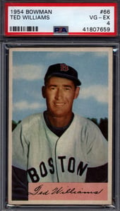 1954 Bowman #66 Ted Williams