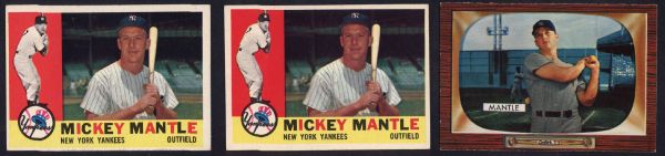 Mickey Mantle Topps and Bowman Cards