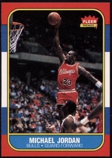 1986 Fleer #57 Michael Jordan Rookie Card