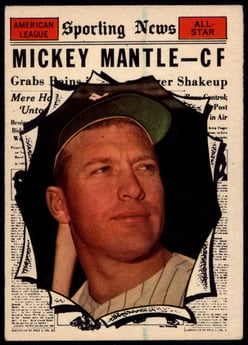 1961 Topps Mickey Mantle All Star