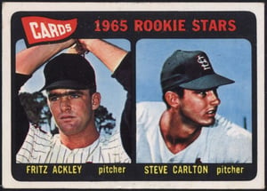 1965 Topps #477 Steve Carlton rookie card