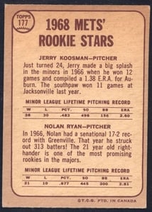 1968 OPC Nolan Ryan rookie card