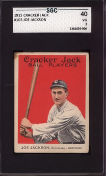 1915 Cracker Jack Shoeless Joe Jackson