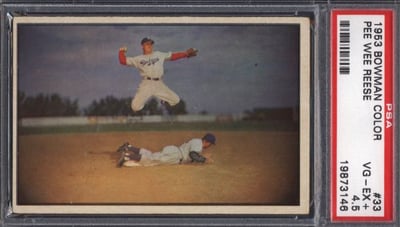 1953 Bowman Color Pee Wee Reese