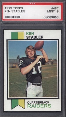 1973 Topps Ken Stabler PSA 9