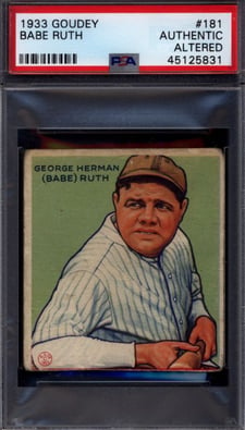 1933 Goudey #181 Babe Ruth