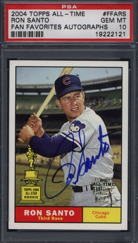 Ron Santo Autographed Card