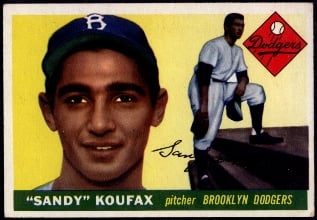 1955 Topps #123 Sandy Koufax Rookie Card