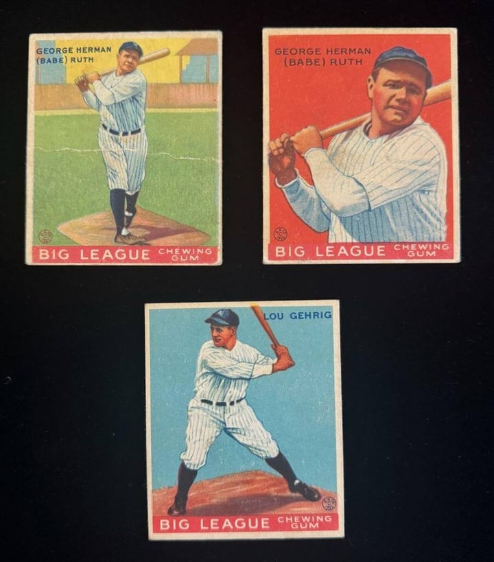 1933 World Wide Gum Babe Ruth & Lou Gehrig Cards Purchased from Canada