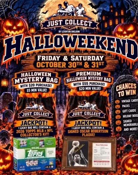 Win Prizes Including Cards and Autographs on Halloween at Just Collect