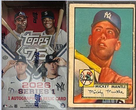 Topps Inserting 1952 Topps Mickey Mantle Rookie in 2026 Series 1 Cards Topps Inserting 1952 Topps Mickey Mantle Rookie in 2026 Series 1 Cards