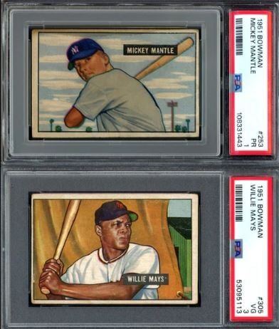 Mickey Mantle Rookie Included in this 1951 Bowman Baseball Set Break