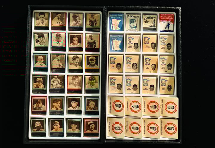 1936 Diamond Matchbooks Featuring Baseball Players Purchased