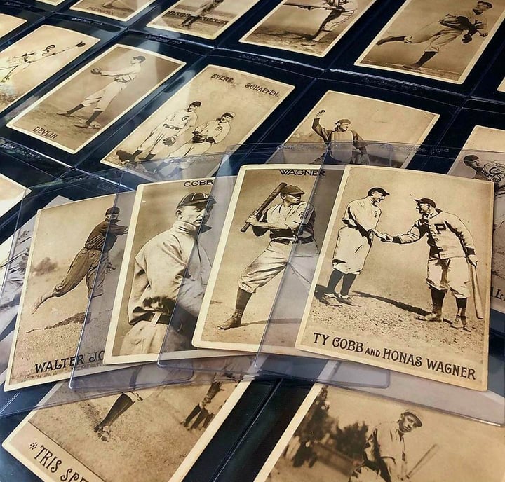 Honus Wagner and Ty Cobb Headline Vintage Baseball Postcard Collection