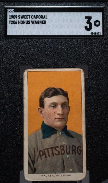 T206 Honus Wagner Sgc 3 Card At Auction