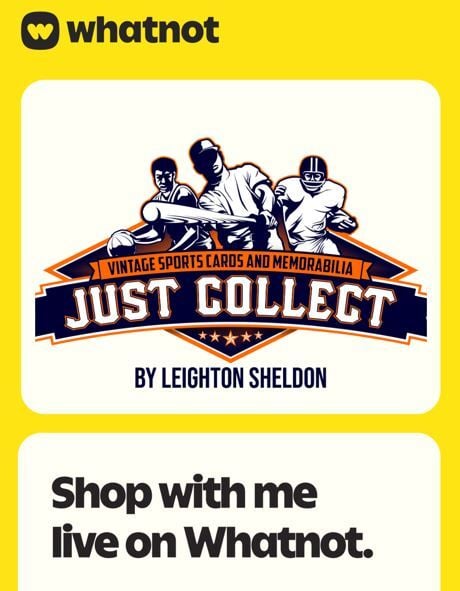 Just Collect Selling Vintage Cards on Whatnot And Giving Away Prizes