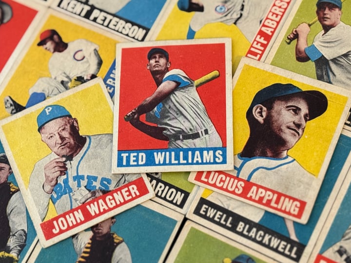 Ted Williams and Honus Wanger in 1948 Leaf Baseball Collection Purchase