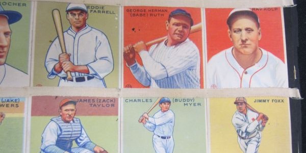 Grandpa’s ‘33 Goudey Scrapbook features Ruth & Gehrig