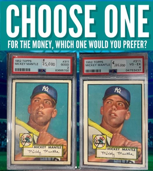 highest graded mickey mantle rookie card Amazon.com: Mickey Mantle 2006 Topps Rookie of the Week Baseball Card #1  Graded PSA (Cert# 51554252) : Collectibles & Fine Art main image 0