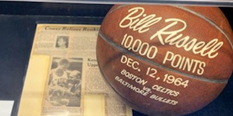 1964-65 Boston Celtics NBA Champs Team Signed Basketball Bill