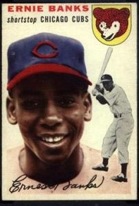 1954, Ernie Banks, Topps Reprint Cubs Baseball Card Team Set (11) Vintage